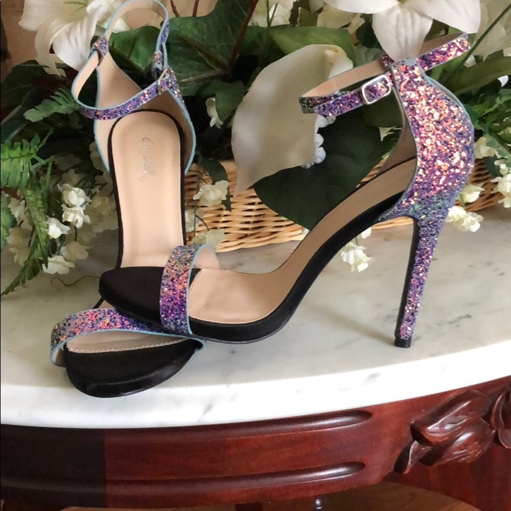 Sparkly Florescent Colored Heels